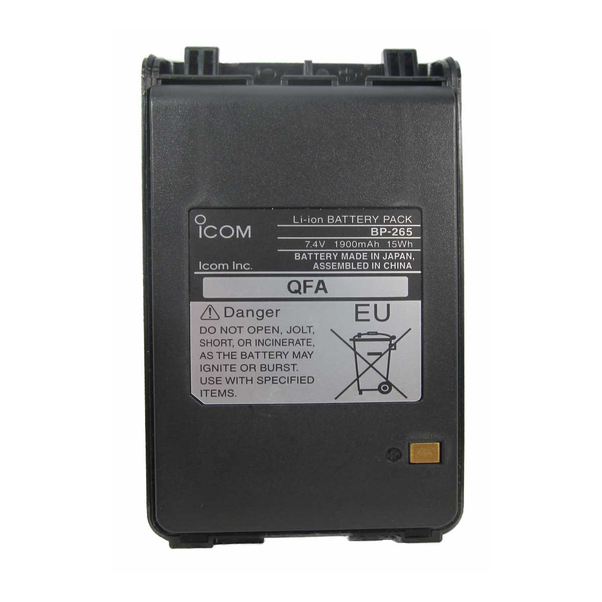 Batería Icom Li-Ion 1900 mAh para radio IC-F3003 y IC-F4003 BP-265