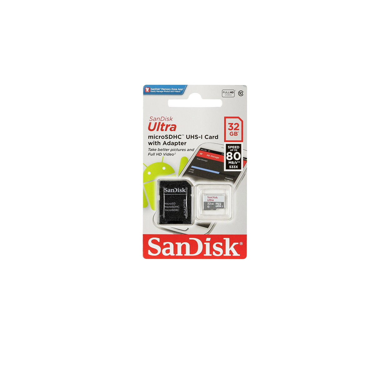 Memoria Flash SanDisk Ultra, 32GB MicroSDHC  SDSQUNS-032G-GN3MA