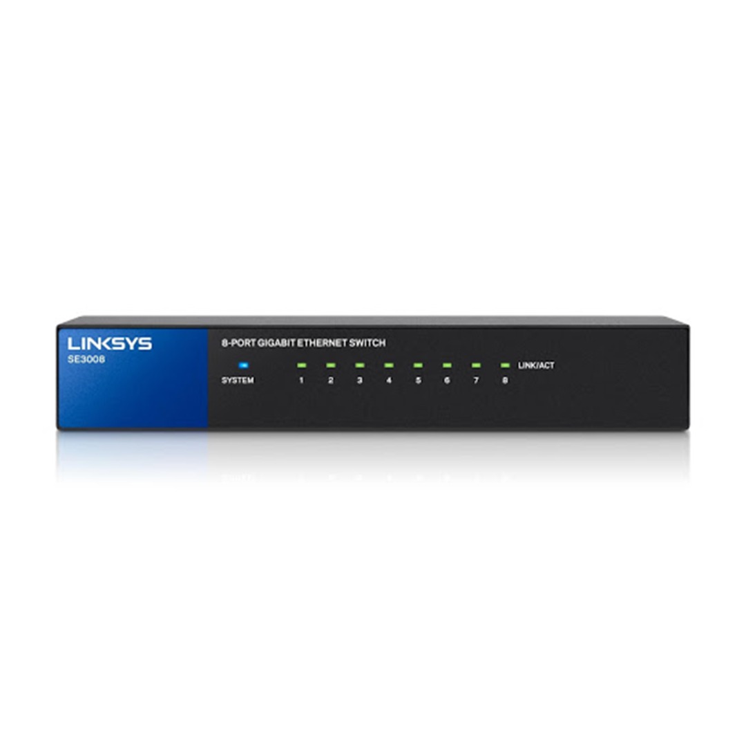 Switch Ethernet Gigabit de 8 puertos Linksys SE3008 | Telser de