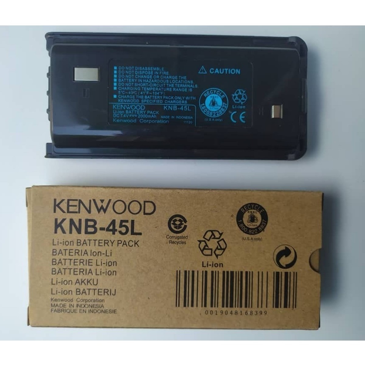 Batería KENWOOD Li-Ion 2000 mAh para radio TK-2402 y TK-3402 KNB-45L