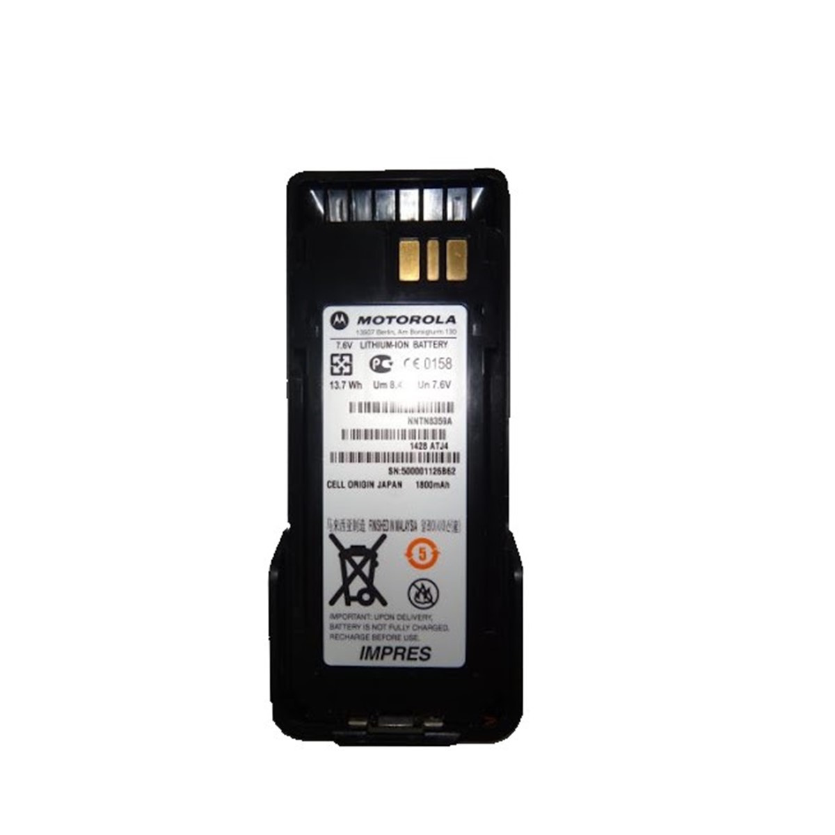 Batería Motorola Li-Ion 2075 mAh para radio DGP8550EX NNTN8359