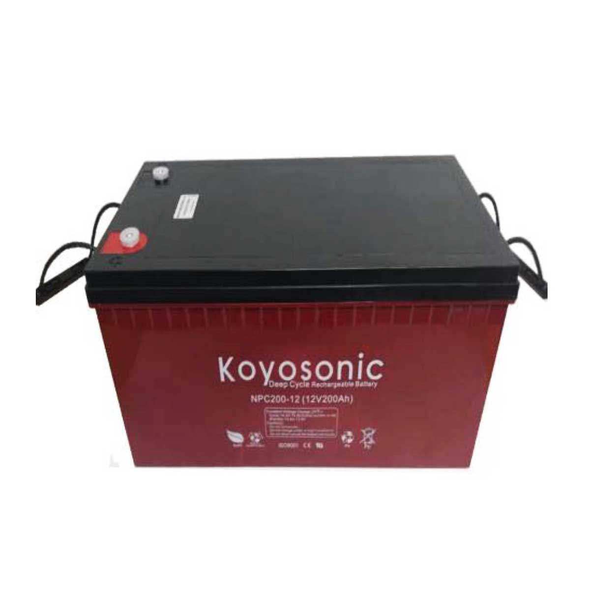 Batería plomo acido 12V 200 AH ciclo profundo Koyosonic NPCG200-12