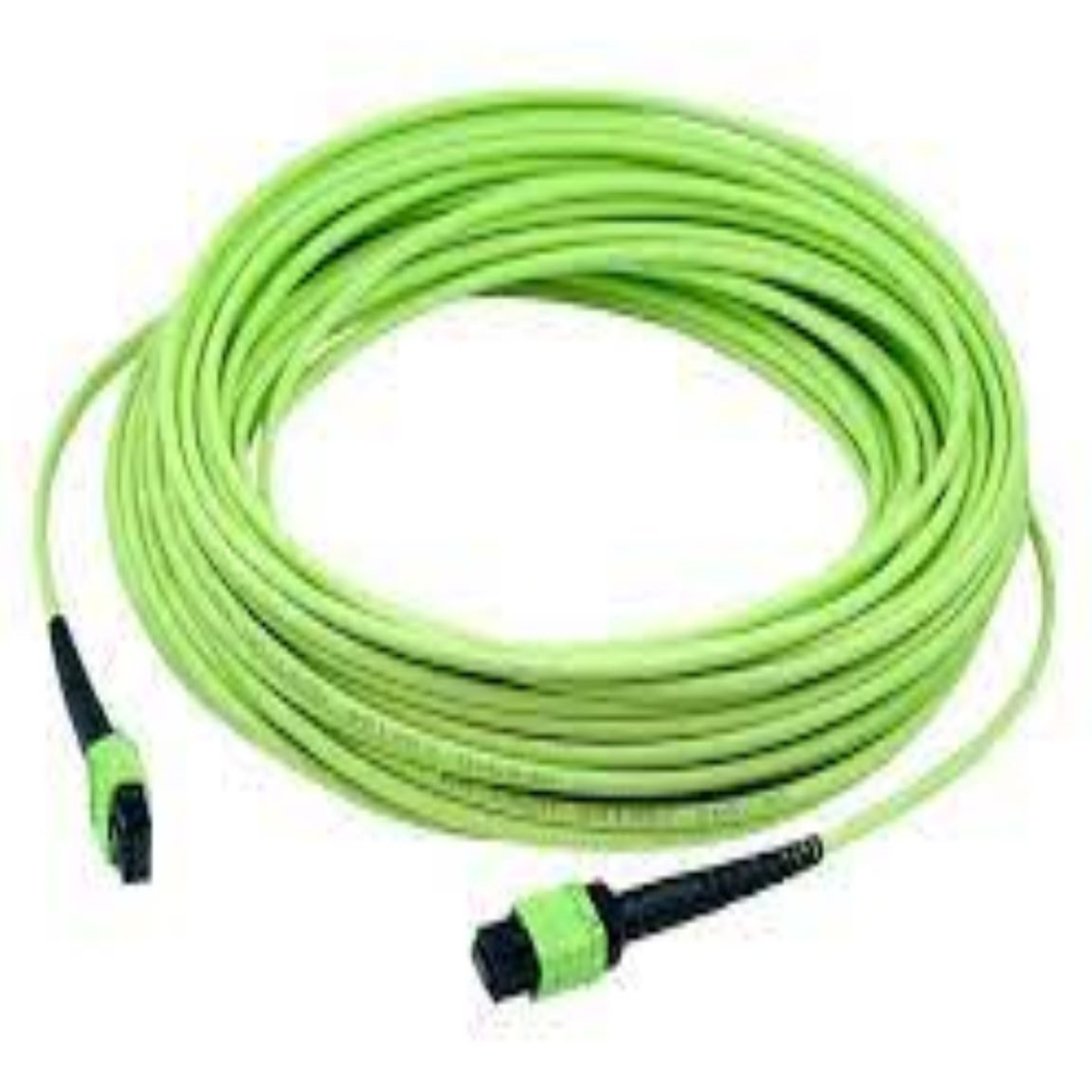 Cable Fibra Óptica MPO/MTP Pushpull Tabs 12 Fibras OM5  verde lima