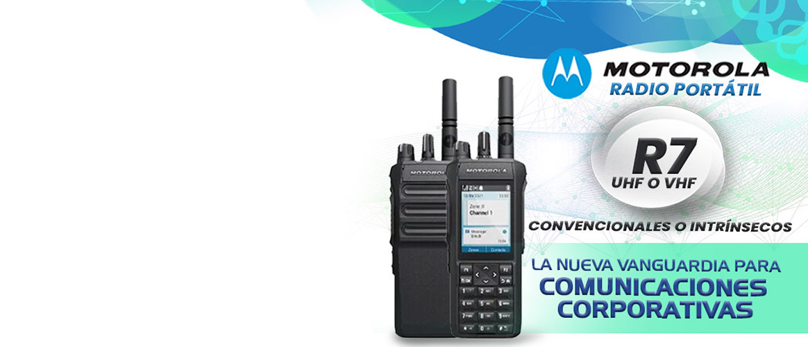 DISTRIBUIDOR DE RADIOS MOTOROLA EN VENEZUELA, RADIO MOTOROLA R7 EN VHF - UHF CONVENCIONAL E INTRINSECO