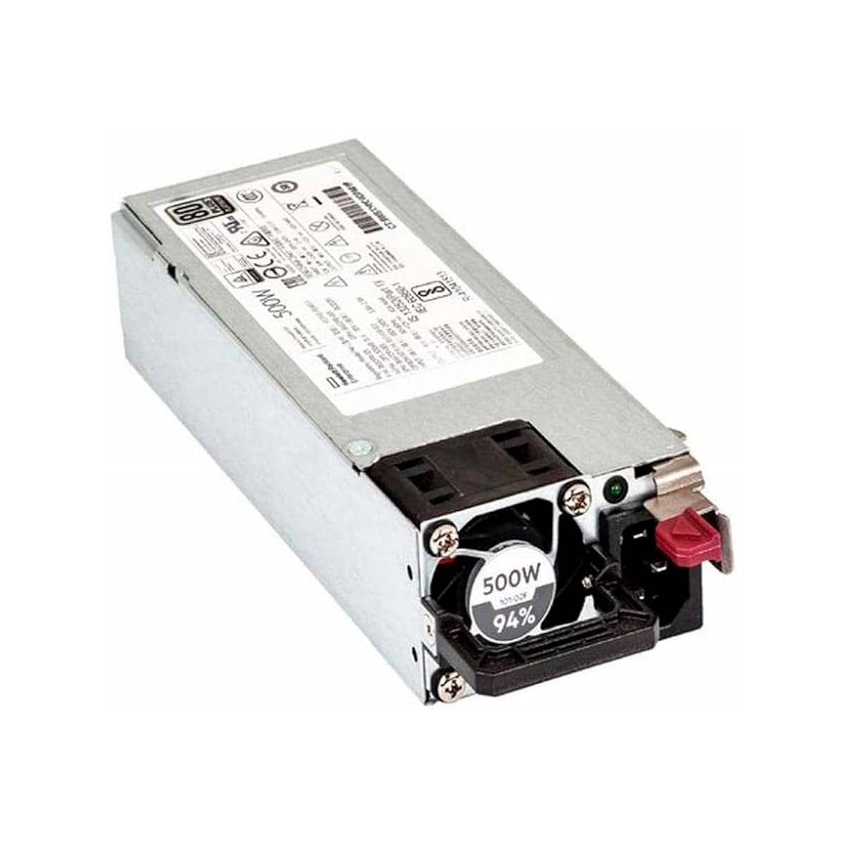 Kit de fuente de alimentación hotplug de bajo contenido en halógenos y ranura flexible de 500 W HPE Platinum 865408-B21