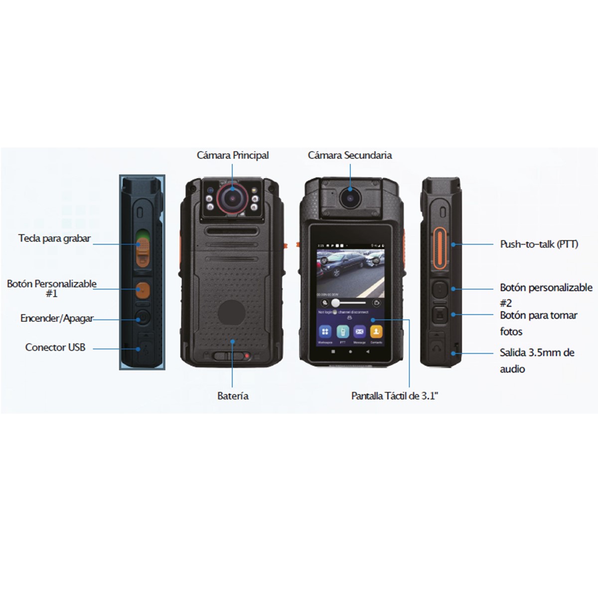 Radio Portátil PoC iTALK-BC9 iTALKPTT AMÉRICA Red 3G-4G