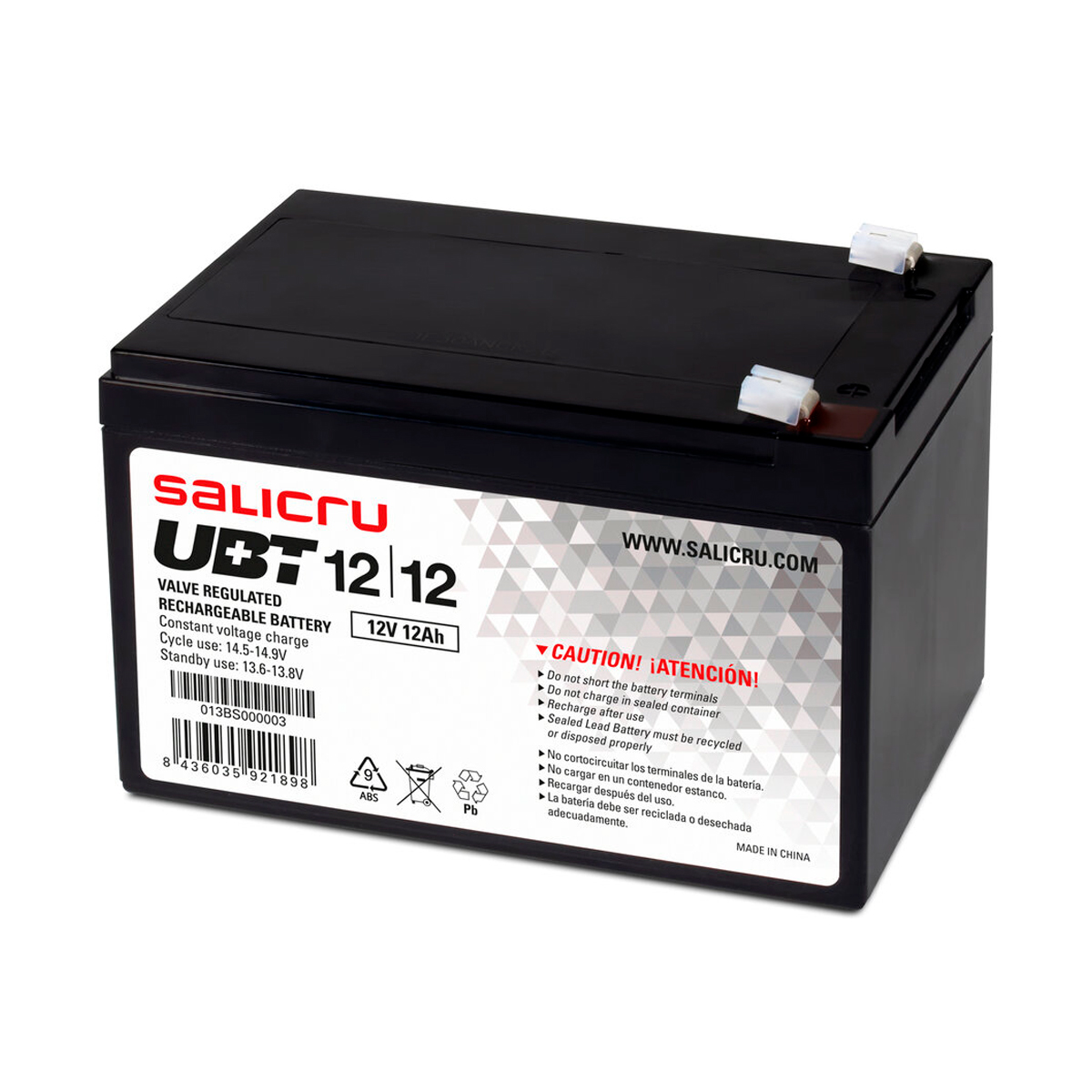 Batería Salicru UBT 12/12 12V 12Ah