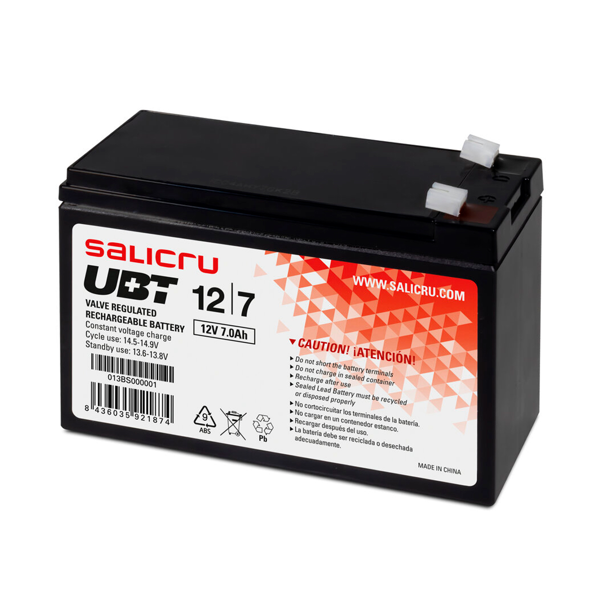 Batería Salicru UBT 12/7 12V 7Ah