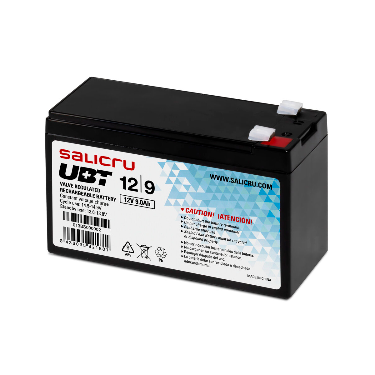 Batería Salicru UBT 12/9 12V 9Ah